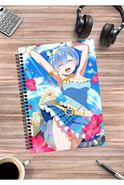 mertfigur Re Zero Rem Ram Emilia Anime Caiet cu spirală A5 (50 coli)