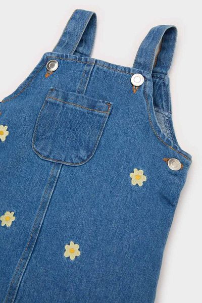 DeFacto New Season Baby Girl Floral Strap Jean Dress