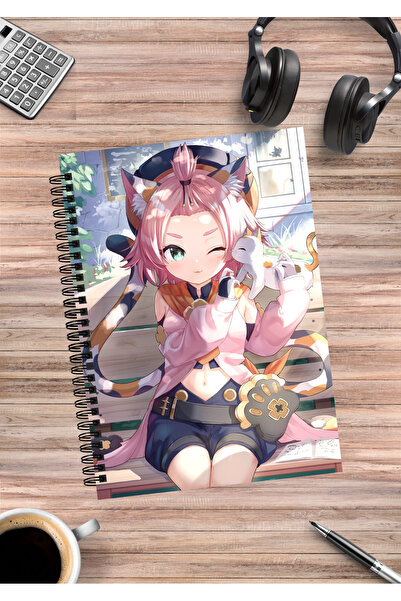 mertfigur Genshin Diona Anime Spiral Notebook A5 (50 Sheets)