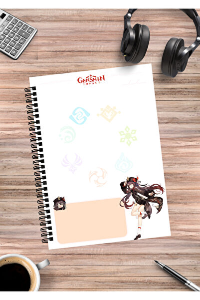 mertfigur Genshin Hu Tao Hutao Anime Spiral Notebook A5 (50Sheets)