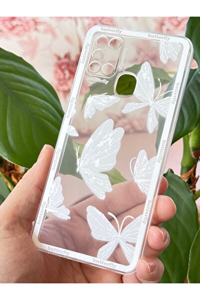 Fibaks حافظة لهاتف سامسونج جالاكسي M31 بتصميم فراشة شفافة وغطاء من السيليكون ...