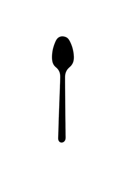 BAKOM AMBALAJ 100 Pcs Hard Thick Plastic Spoon 1. Quality Luxury Black Spoon