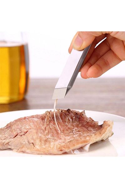 Ege Pastacılık Professional Fish Tweezers Fishbone Tweezers Steel Flat Mouth 12 Cm