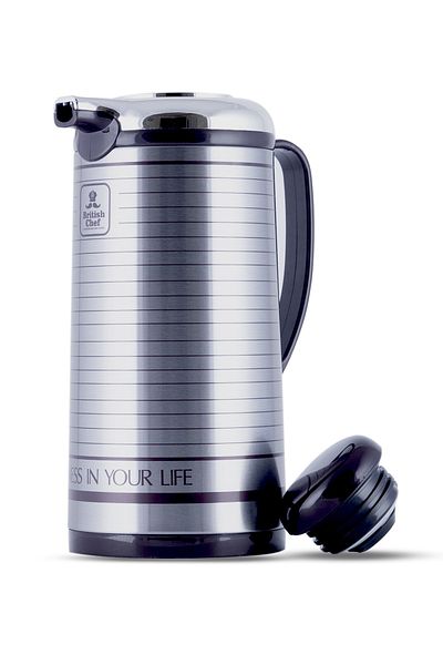 British Chef 1.6L Double-Walled Glass Vacuum Insulated Flask – Ideal for Social Events