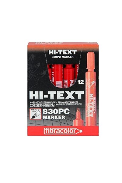 Hi-Text Hı-text Permanent M. Yuvarlak Uç 830pb Kırmızı 12'li