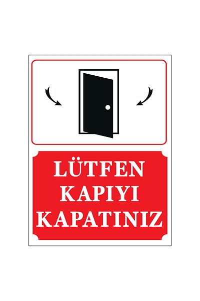Lucena Metal Please Close the Door 15 cm X 20 cm Warning Sign Direction Sign