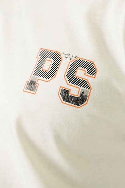 Polo State Ανδρικό μπλουζάκι Ps Printed Oversize Ecru