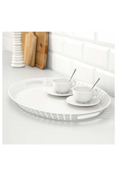 IKEA Romantisk White Color Metal Serving Promise Engagement Tray