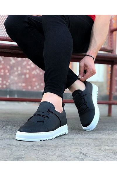 Erbilden WG036 Men's Black Sneakers - Casual Shoes