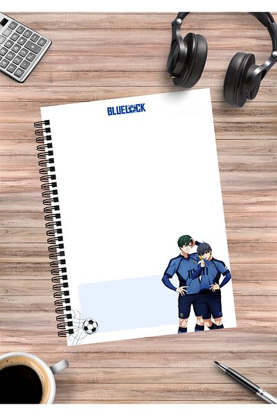 mertfigur Blue Lock Anime Spiral Notebook A5 (50 Sheets)