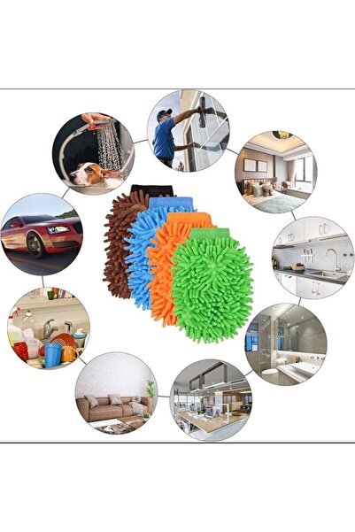 Yıldız İzi Oto Detay Eldiveni Mikrofiber Araç Yıkama Eldiveni Çizme Yapmaz