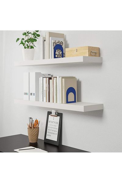 co arma 120cm Multipurpose Wall Mounted Floating Wooden Shelf