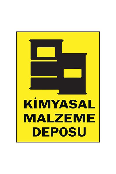Lucena Metal Chemical Material Warehouse 15 cm X 20 cm Warning Sign Diversion Sign