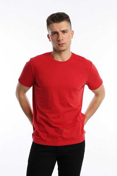 Polo State Men's Red Embroidered Golf Regular Fit T-Shirt