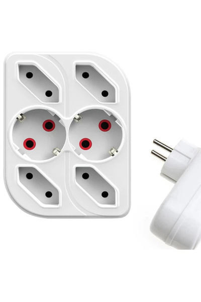 PUFFIN Topraklı Topraksız Birarada Altılı Golyat Priz