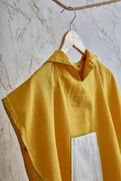 Kirazkids Muslin Poncho Mustard