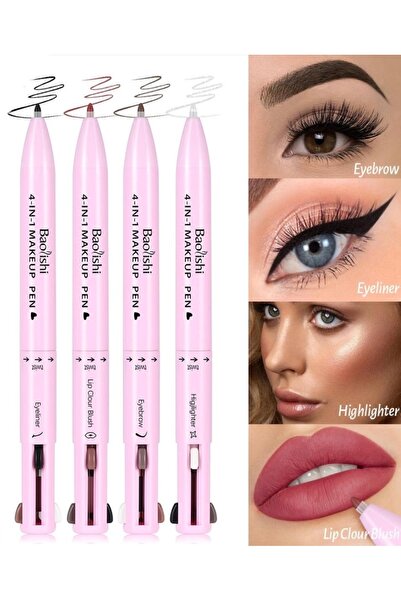 ROWENAROSE 4ın1 Kalem Aydınlatıcı Eyeliner Kaş Farı Ve Dudak Kalemi