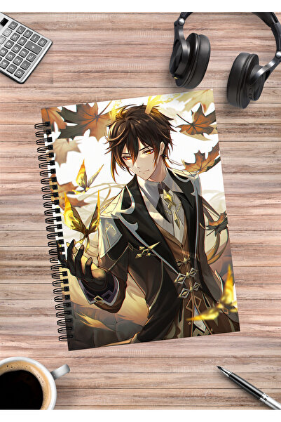 mertfigur Caiet cu spirală Genshin Zhongli Anime A5 (50 coli)