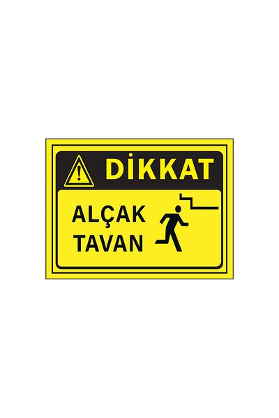 Lucena Metal Attention Low Ceiling 15 cm X 20 cm Warning Sign Direction Sign