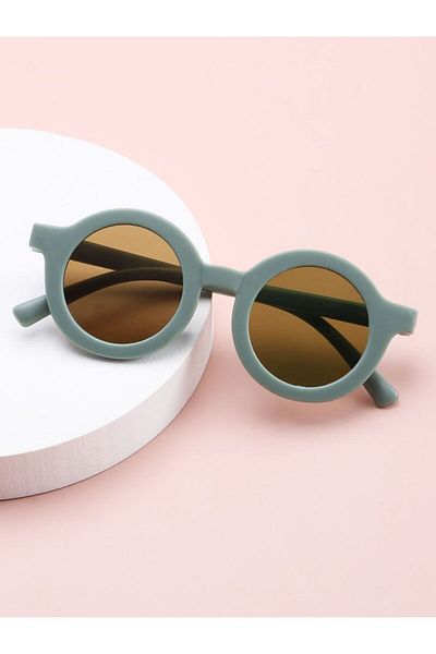 MACERATİ Scandinavian 0-10 Years Old Children's Sun Glasses Uv400 Certified Green Glasses