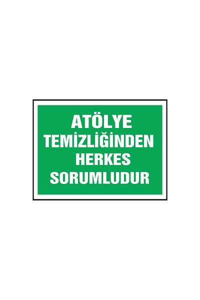 Lucena Everyone Is Responsible for Metal Workshop Cleaning 15 cm X 20 cm Warning Sign Direction Sign