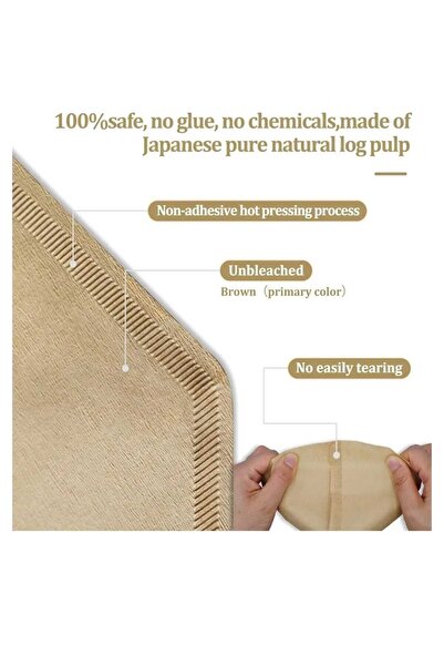 Generic 40-piece coffee filter paper, beige