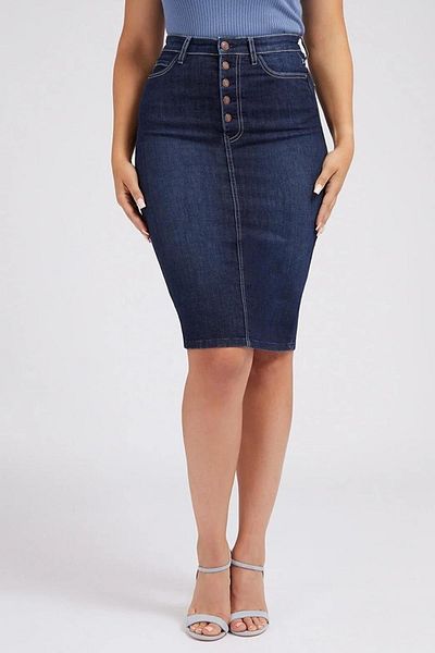Guess Fusta de damă din denim W2rd30d4kf4