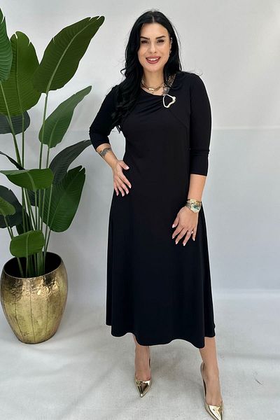 GÖKSEL Gold Accessories Dress Large Size