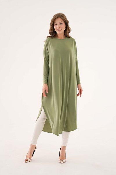 NİSUM MODA Sandy Tunic with Slits on the Sides