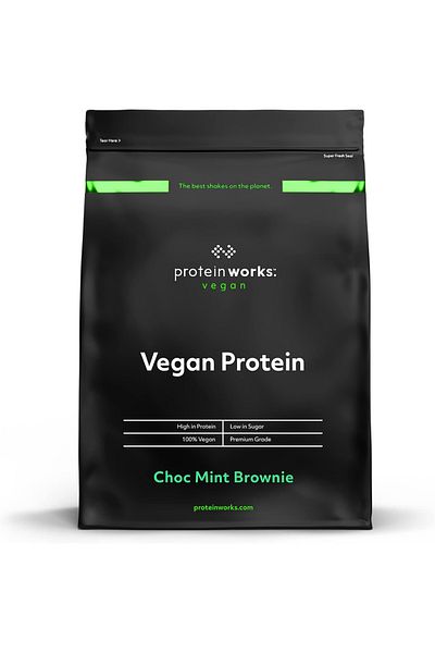 THE PROTEIN WORKS - Vegan Powder | Plant Based Shake | 66 Servings | Choc Mint Brownie | 2kg