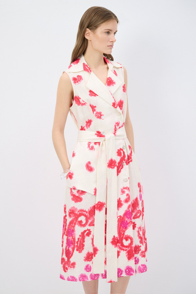 adL PATTERNED SHIRT DRESS