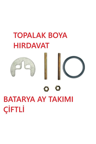 TOPALAKTİCARET Batarya Ay Takımı Çiftli Batarya Ay Takımı Alt Vida Montaj Apa...