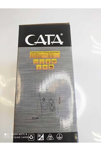 Cata ÜÇGEN TEZGAH ALTI PRİZ