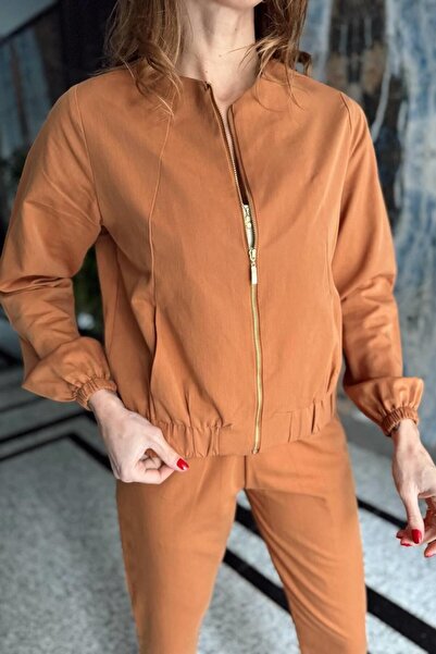 Suziş Women's Zippered Jacket and Elastic Pants Set 4S331