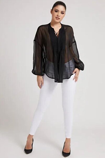 Guess Women's Blouse W1BH15WDW52 - JBLK