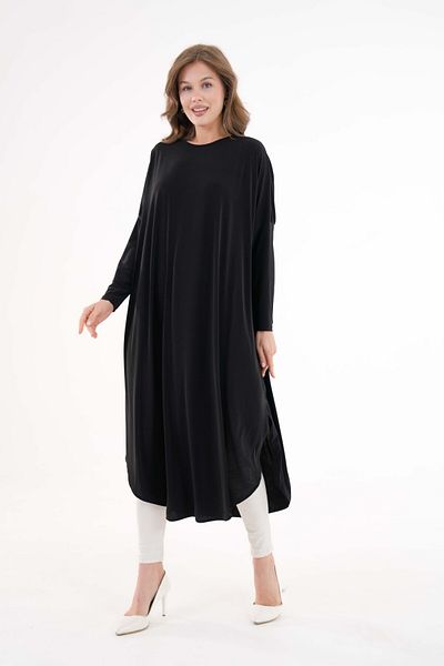 NİSUM MODA Sandy Tunic with Slits on the Sides