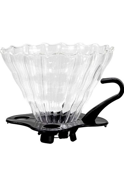 Generic Hand Drip Coffee Filter with Clear Glass Holder