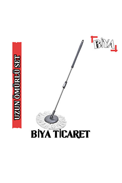 BİYA Dönerli Mop Yedek Sap Seti (Yuvarlak Paspas Sapı)