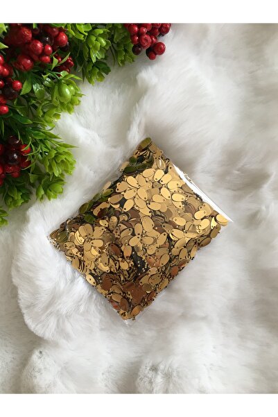 pulsan 50gr Damla Yassı Yazma işlemelik Oya Pulu Gold Altın