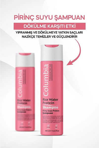 Columbia Anti-Hair Loss Rice Water Protein Shampoo 400 ml