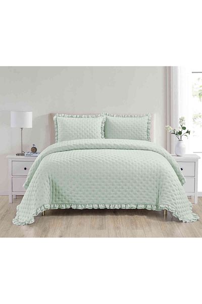 Kunzita Home طقم سها المريح من الألياف الدقيقة أخضر فاتح 180×240 سم