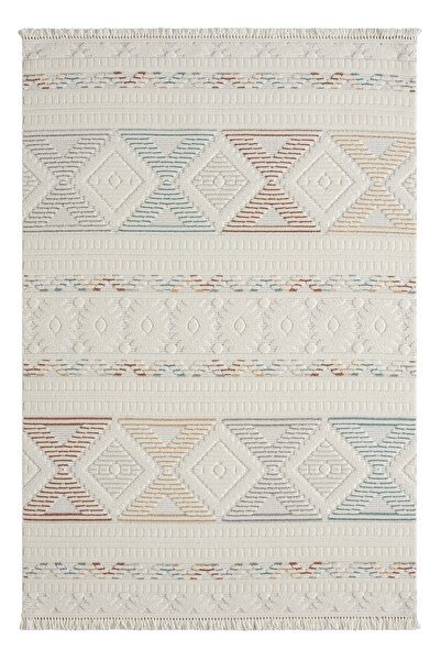 SEYRAN HALI Seyran Rubby Koleksiyonu Sisal Dekoratif Halı 1551 Multi Beyaz