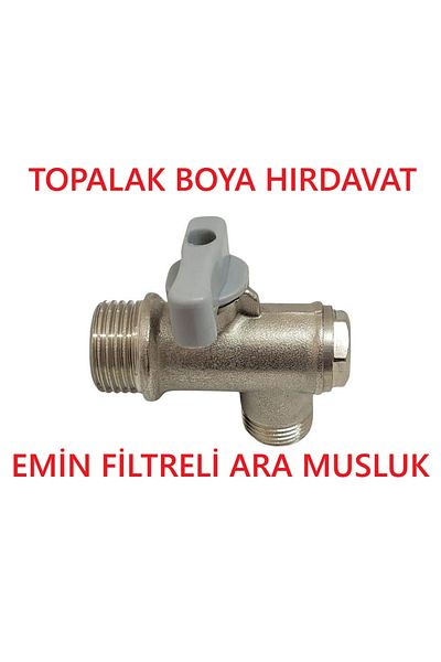 TOPALAKTİCARET Filtered Intermediate Faucet - Gray Flywheel 1/2 X 3/8