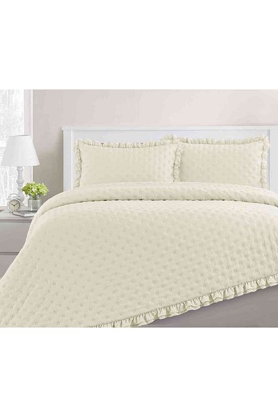 Kunzita Home طقم سها المريح من الألياف الدقيقة، بيج، 180×240 سم
