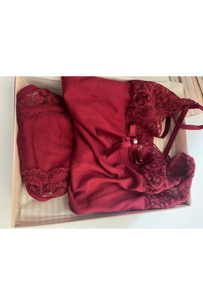 Lider MAGNESİA Burgundy Underwear Set