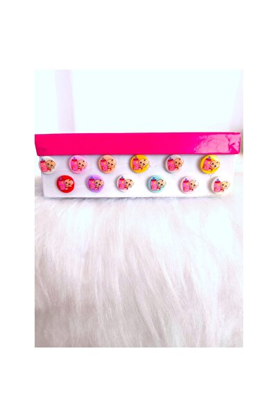 Zedhobi 24 Adet Renkli Biberonlu Bebek Desenli Figürlü Düğme