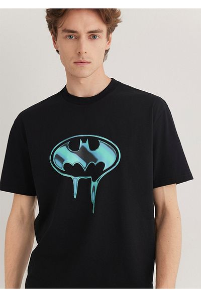 Mavi Ανδρικό μπλουζάκι με εμπριμέ batman casual fit