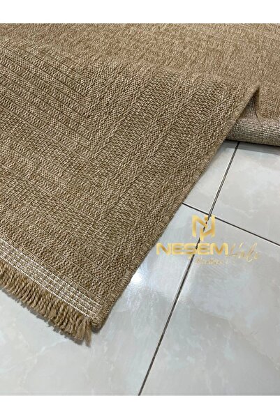 SEYRAN HALI Seyran India-668- Bej Hav Toz Vermez Antibakteriyel Kolay Temizlenen Jüt Hasır Görünümlü Modern Halı
