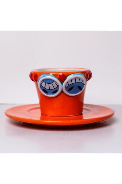 Piraye Gift One Piece Ace Şapka Tasarımlı Seramik Kupa Fincan
