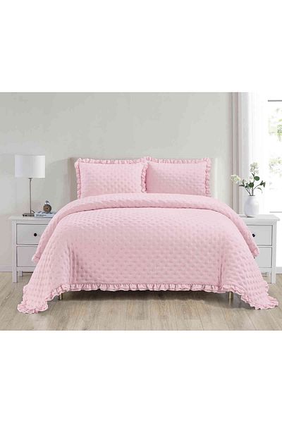 Kunzita Home Suha_Microfiber Comforter Set_light pink_260x240cm_Kunzita home